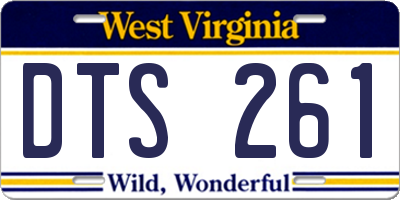 WV license plate DTS261