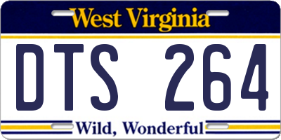 WV license plate DTS264
