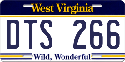 WV license plate DTS266