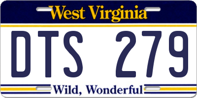WV license plate DTS279