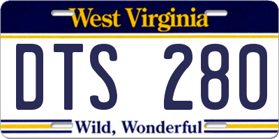 WV license plate DTS280