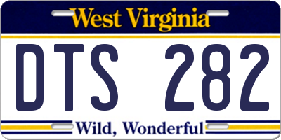 WV license plate DTS282