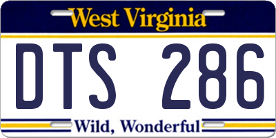 WV license plate DTS286