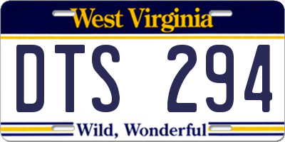 WV license plate DTS294