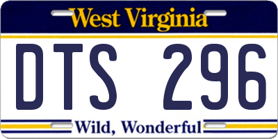 WV license plate DTS296