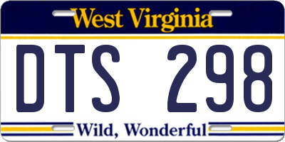WV license plate DTS298