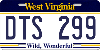 WV license plate DTS299