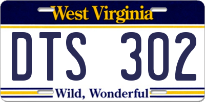 WV license plate DTS302