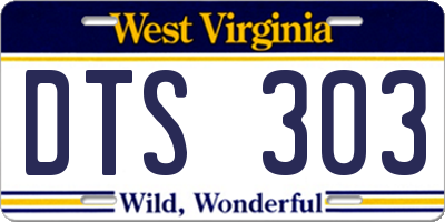 WV license plate DTS303