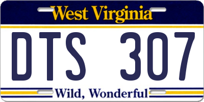 WV license plate DTS307