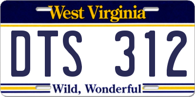 WV license plate DTS312