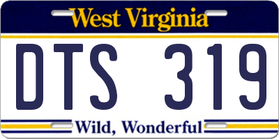 WV license plate DTS319