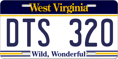 WV license plate DTS320