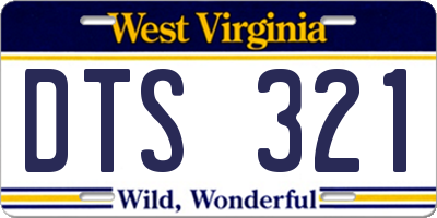WV license plate DTS321