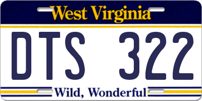 WV license plate DTS322