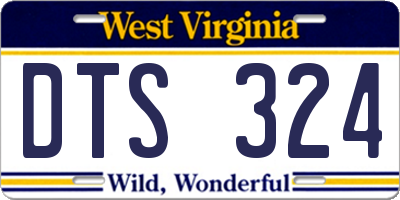 WV license plate DTS324