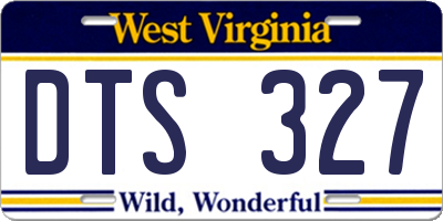 WV license plate DTS327