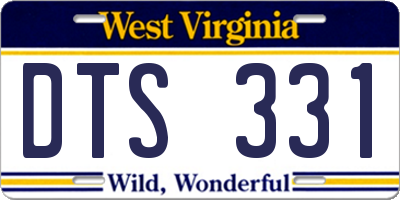 WV license plate DTS331