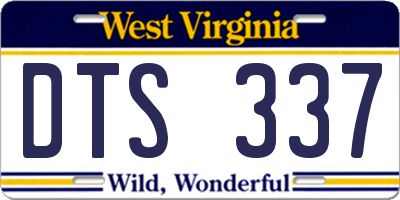 WV license plate DTS337