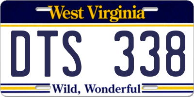 WV license plate DTS338