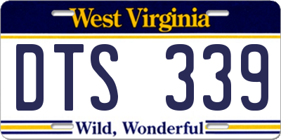 WV license plate DTS339
