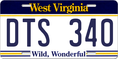 WV license plate DTS340