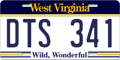 WV license plate DTS341