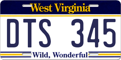 WV license plate DTS345
