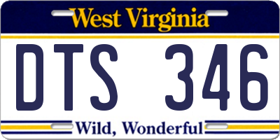 WV license plate DTS346