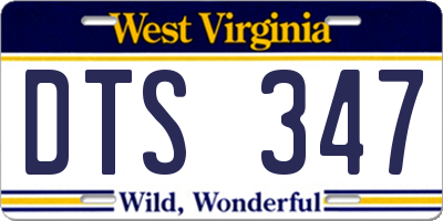 WV license plate DTS347