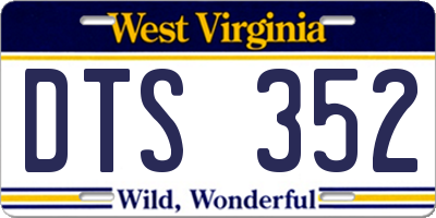 WV license plate DTS352