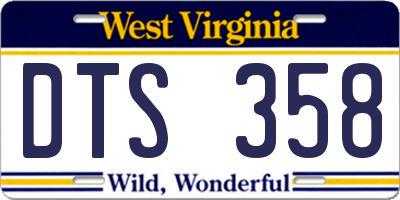 WV license plate DTS358