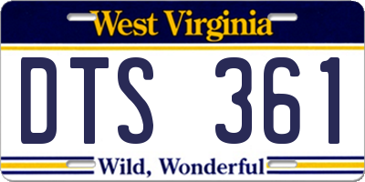 WV license plate DTS361