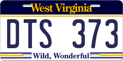 WV license plate DTS373