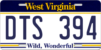 WV license plate DTS394