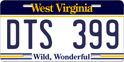 WV license plate DTS399