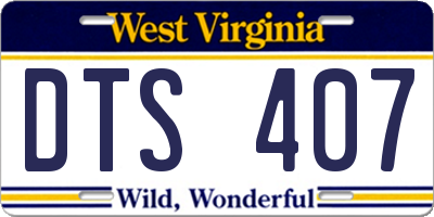 WV license plate DTS407