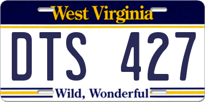 WV license plate DTS427