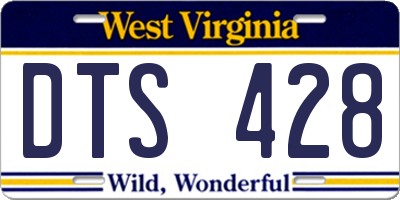 WV license plate DTS428
