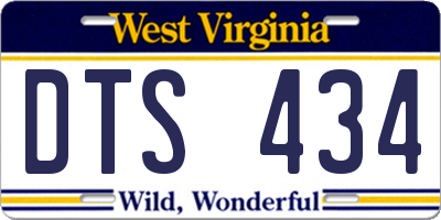 WV license plate DTS434