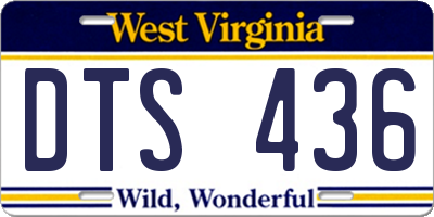 WV license plate DTS436