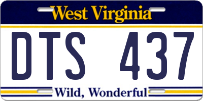 WV license plate DTS437