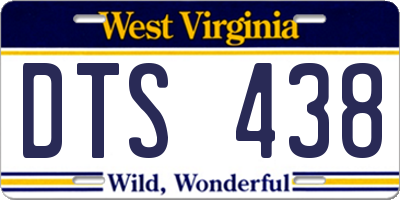 WV license plate DTS438