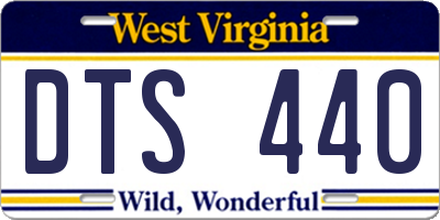 WV license plate DTS440