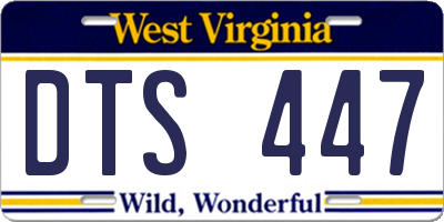 WV license plate DTS447