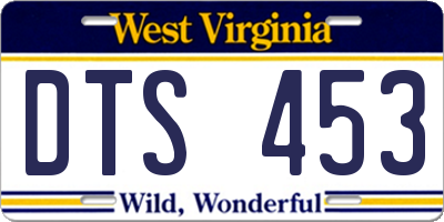 WV license plate DTS453