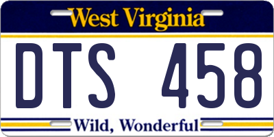 WV license plate DTS458