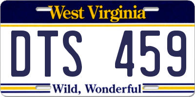 WV license plate DTS459