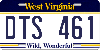 WV license plate DTS461