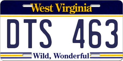 WV license plate DTS463